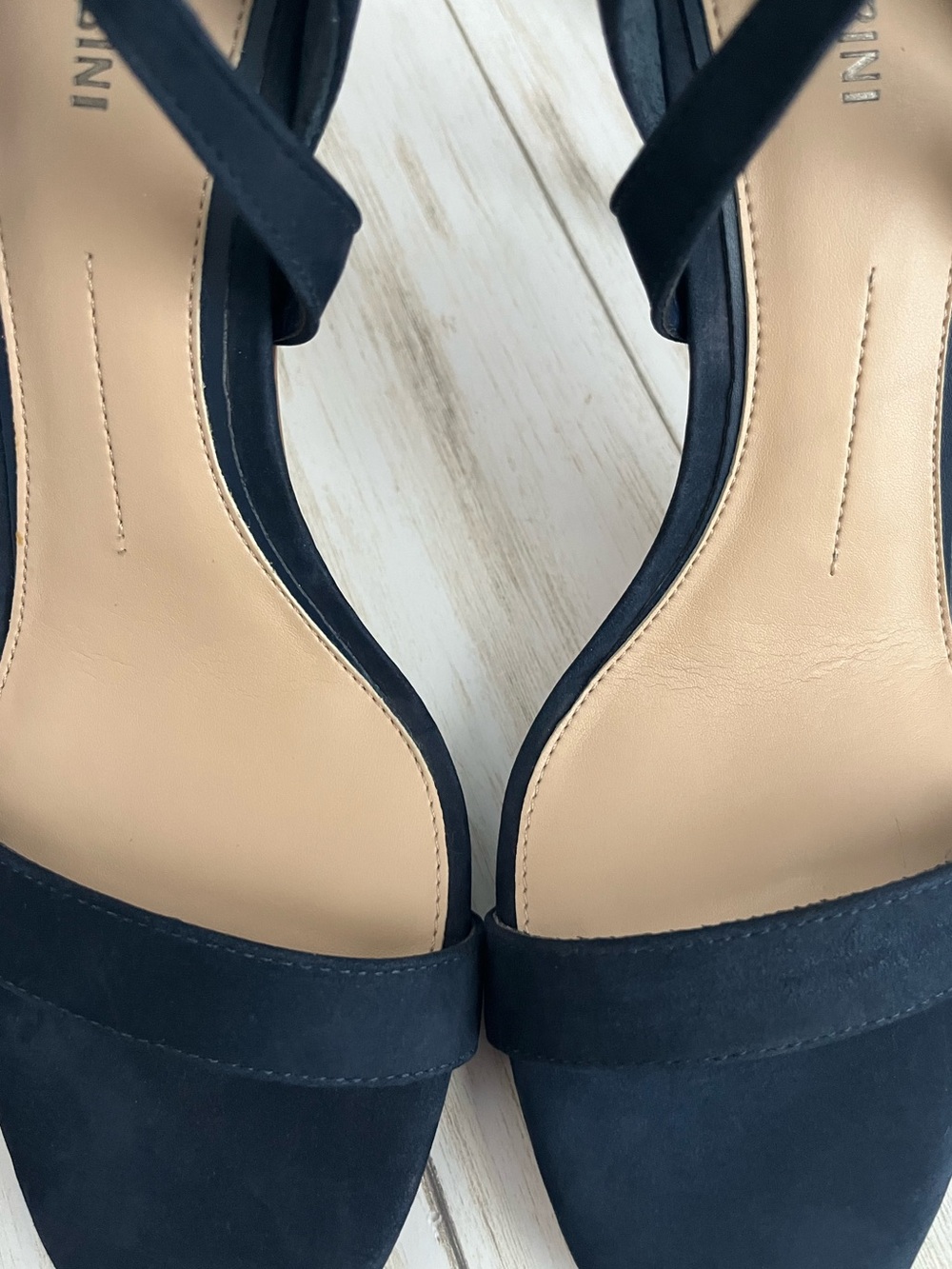 Gianni Bini Navy Suede Lace-Up Stiletto Sandal - Picture 10 of 10